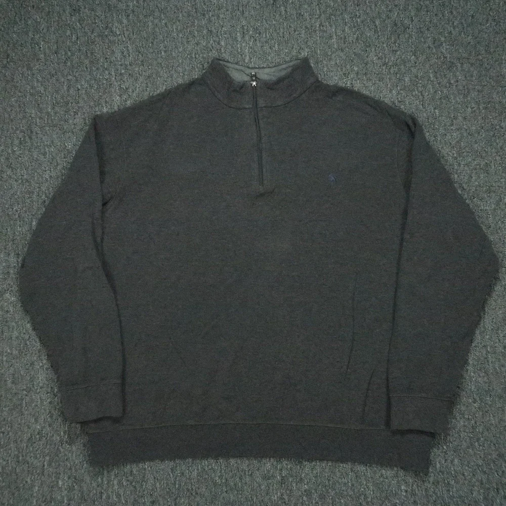 Polo Ralph Lauren Sweater Mens‎ XXL Tall Charcoal Gray Quarter Zip Pullover 2XLT